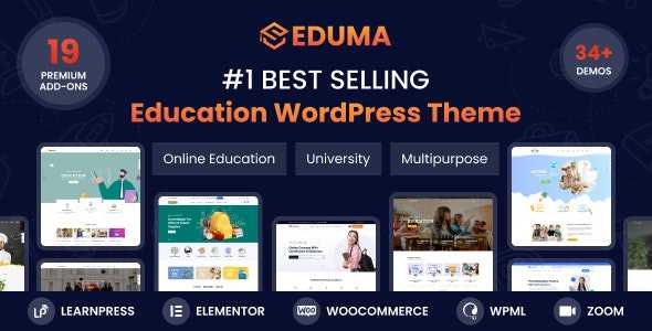 Eduma Nulled Education WP theme for Learning Management system (LMS), Training Center, Courses Hub, College, University, School, Kindergarten.