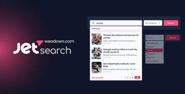 Jet Search Nulled for Elementor .Enjoy the fastest AJAX search functionality. Search within any custom post type, taxonomy, default tags, and categories. Manage the way the results are displayed.