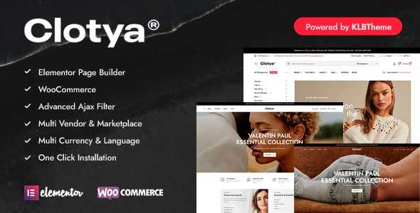 Clotya Nulled – Fashion Store and Clothing Shop eCommerce Elementor WooCommerce WordPress Theme is what you need. This amazing theme can help you to build your own fashion store, clothing store, baby shop, dress store, sportswear, fashion multivendor, fashion woocommerce….