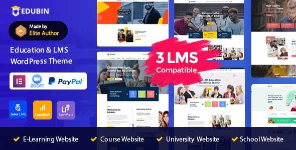 Edubin Nulled is one of the best Education LMS WordPress Theme perfect for Sell Online Courses, University, College, School, Training Center, E-Learning, & Other Institutes.