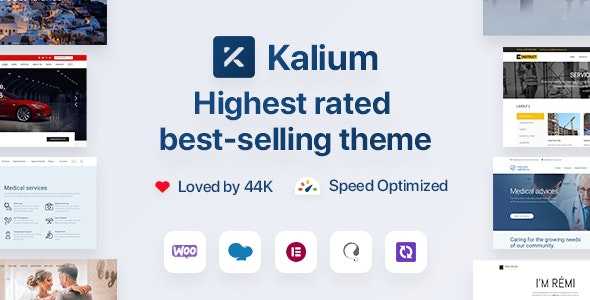 Kalium Nulled With stacks of layout designs, rich theme options and drag and drop content builder elements to create your site in minutes.