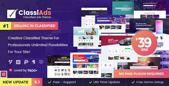 ClassiAds Nulled is a Premium Classified WordPress theme, super flexible and has a fully responsive design. ClassiAds Theme Nulled Built with HTML5 and CSS3 .