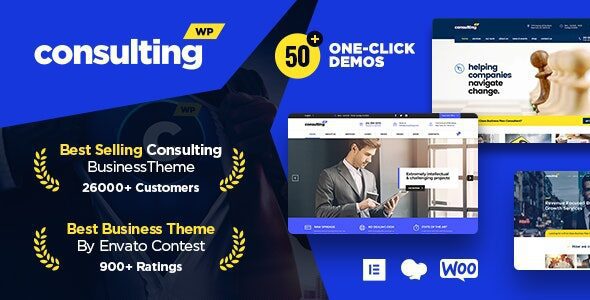 Consulting Nulled you can easily create a modern website for any service providing business with real content. Easily edit the existing content and compose the page layout with drag & drop page builder (Elementor or WPBakery).