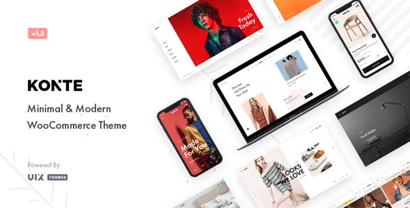 Konte is a unique and modern WordPress e-commerce theme built with Bootstrap and powered by WPBakery Page Builder.