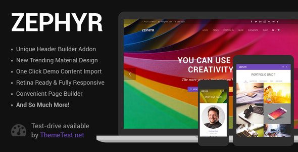 Zephyr made every small element, motion and interaction so neat and lovely that you can entirely focus on the big picture. Zephyr Theme We took all the best things from our previous 4 high-rated premium WordPress themes and improved them.