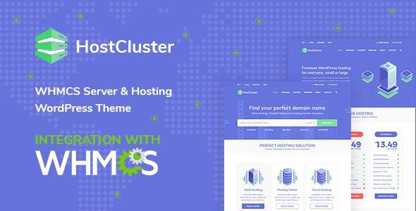 HostCluster is a Hosting WordPress Theme and is one of our most valuable Server related business themes. HostCluster WHMCS Hosting can be tagged as a sophisticated platform that is capable of many actions that take place in the hosting area.