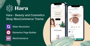 Hara is a WordPress Theme will suit any natural beauty or cosmetics store. It can also work well for any organic website or healthy food blog.