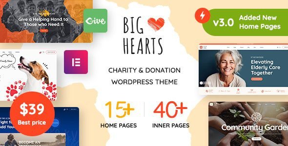 BigHearts non-profitable template and mashable with it GiveWp Donation Plugin. Which is one of the most popular plugin amongst Charity Foundations.